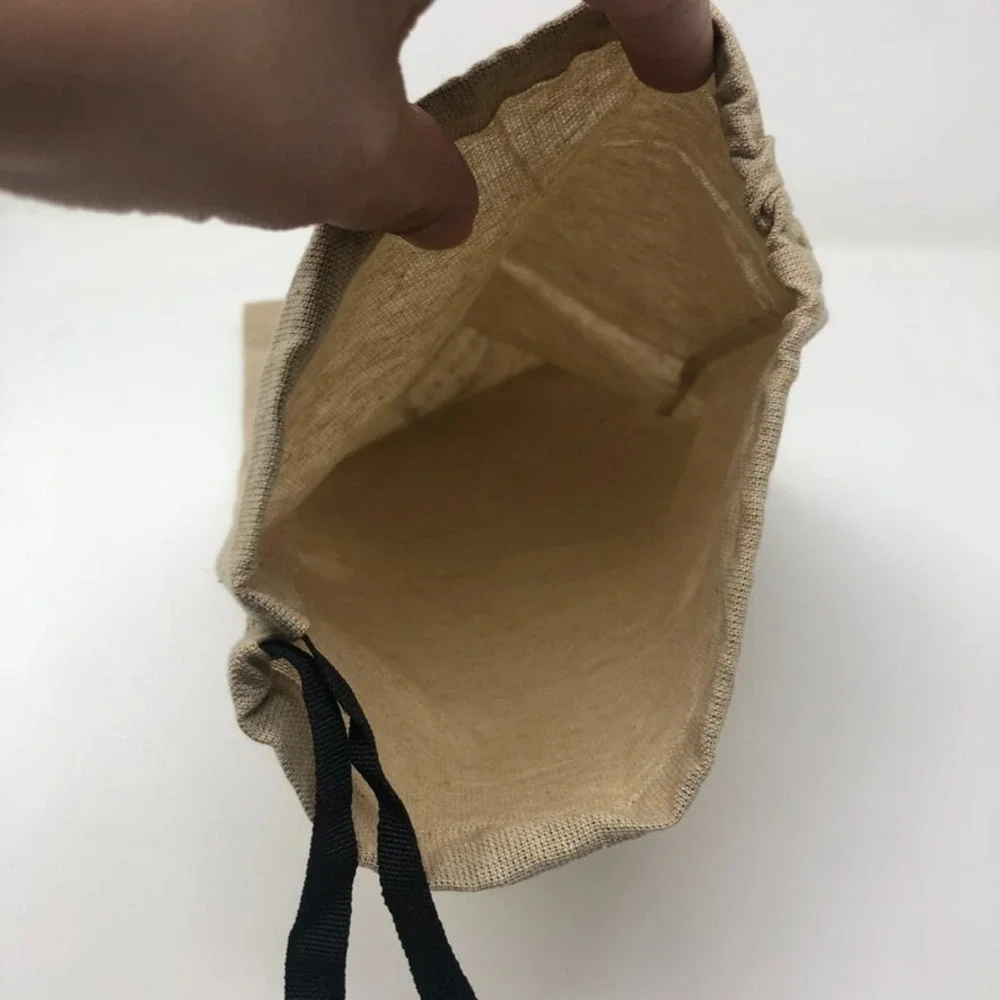 Authentic Gucci Shoe Canvas Dust Bag Set Logo Drawstring Travel Storage 16.5x8.5